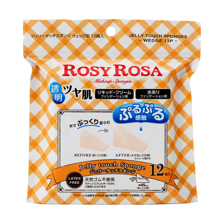 Jelly Touch Sponge Wedges 12P / ROSY ROSA