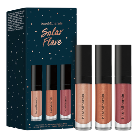 Solar Flare Mini Moxie Plumping Lipgloss Trio / bareMinerals