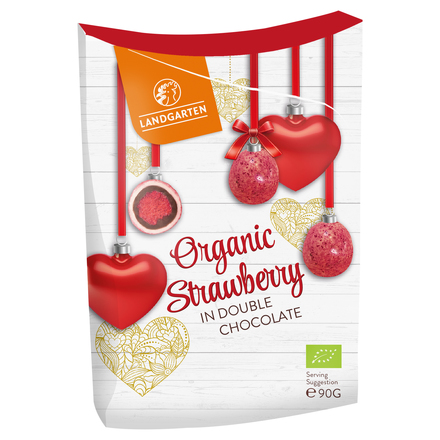 Organic Strawberry in Double Chocolate / LANDGARTEN