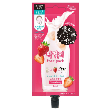 BJ Beautiful Skin Makgeolli Face Mask (Strawberry) / Beauty World