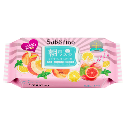 Mezama Sheet Morning Face Mask Peach & Lemonade / Saborino