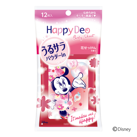 Happy Deo Body Sheet Moisturizing Smooth (Flower Soap Fragrance) / Mandom
