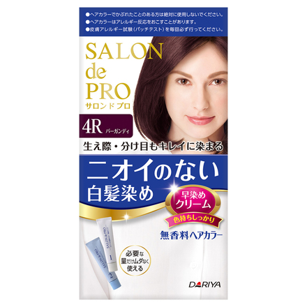 Fragrance-free Hair Color Fast Dying Cream for White Hair / SALON de PRO