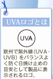 UVA���S�Ƃ� ���B�Ŏ��O���iUVA�EUVB�j���o�����X�悭�h�����Ă��~�߂̖ڈ��Ƃ��Đ��i�ɕ\������郍�S�B